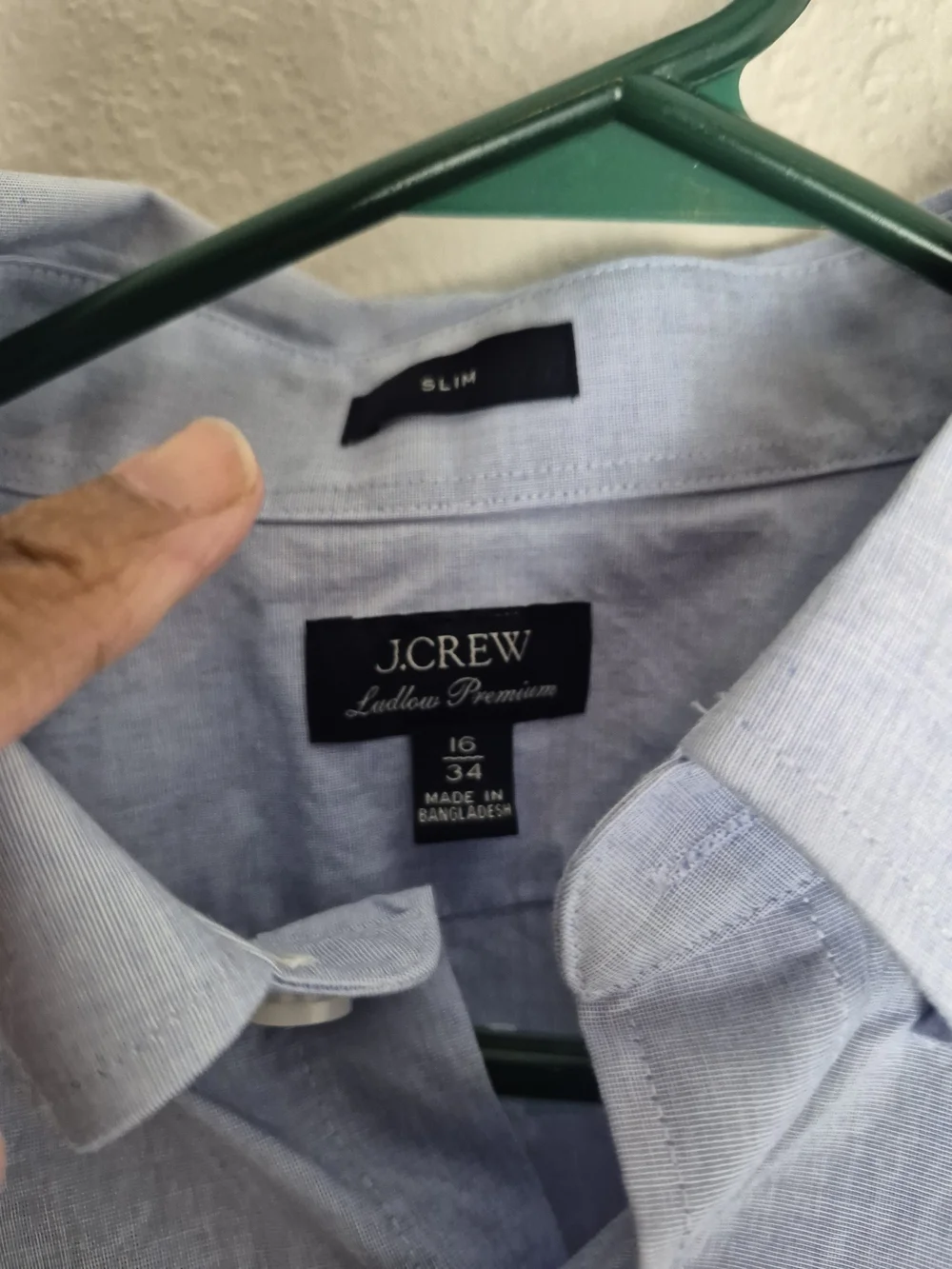 J. Crew Pale Blue Oxford Button-Down Shirt. Size 16/34